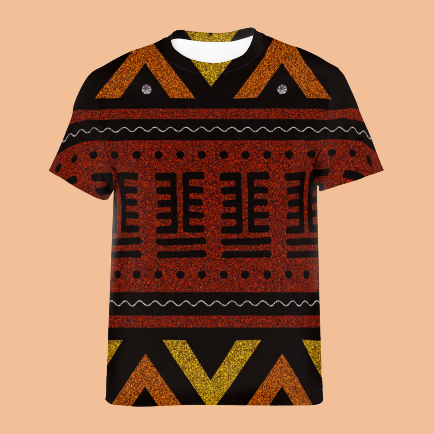 AGBEN RED Polyester T-Shirt